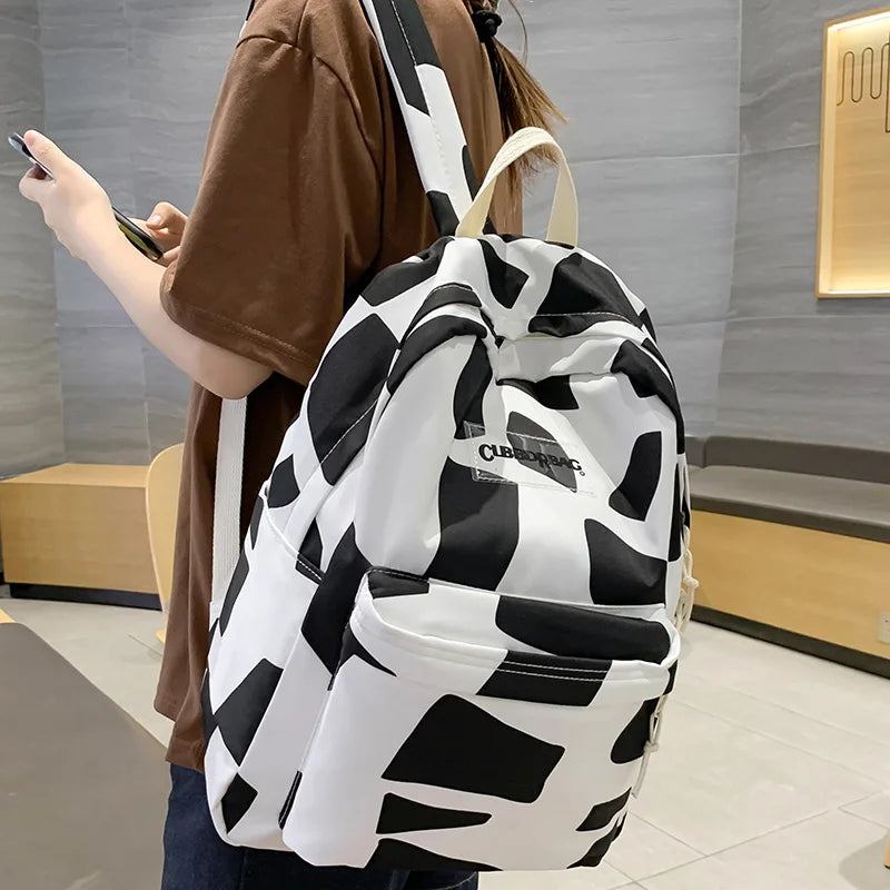 Female Laptop Graffiti Print Student Bag Girl Travel Book Backpack Women School