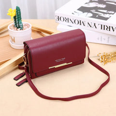 Long Coin Shoulder Wallet for Women Mini Money Bags