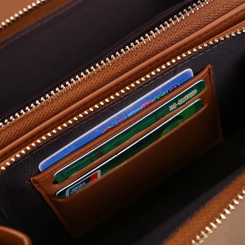 Long Coin Shoulder Wallet for Women Mini Money Bags