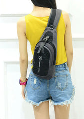 Waterproof Anti Theft Sling Bag for Sport, Hiking, Oxford Shoulder Bag