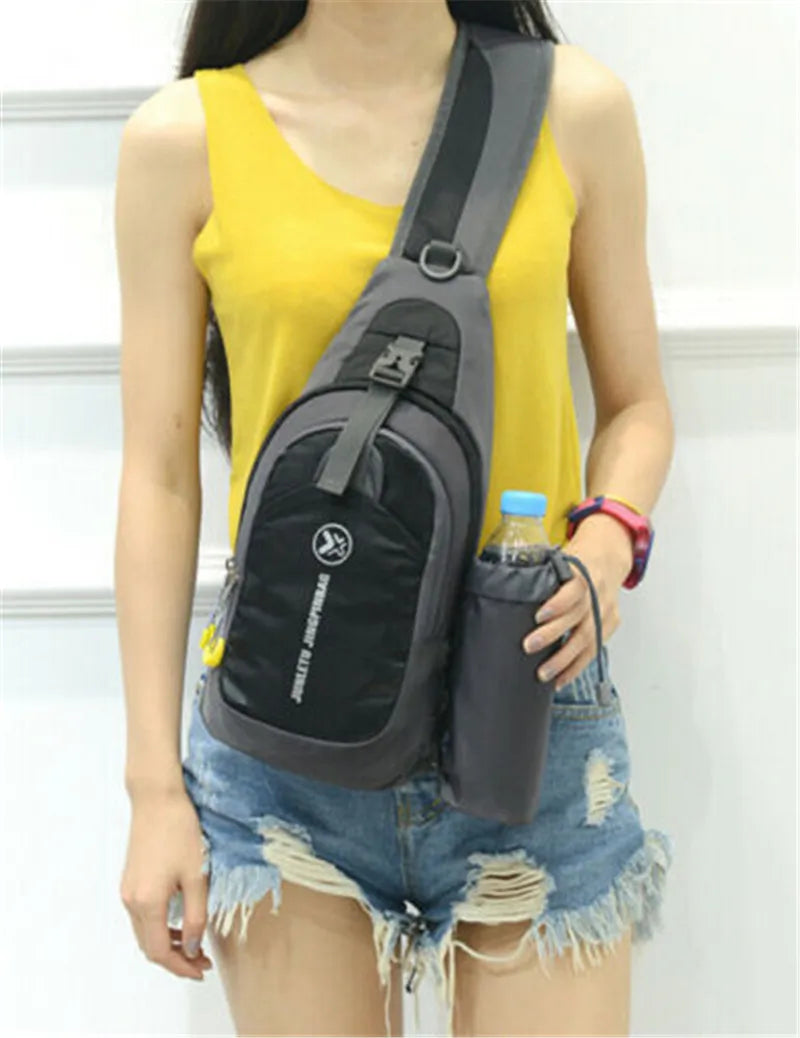 Waterproof Anti Theft Sling Bag for Sport, Hiking, Oxford Shoulder Bag