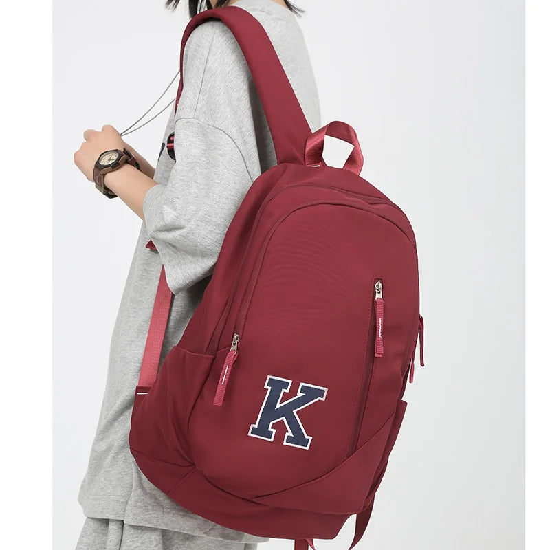 High Capacity Book Bag Men Women School Backpack Lady Travel Bag