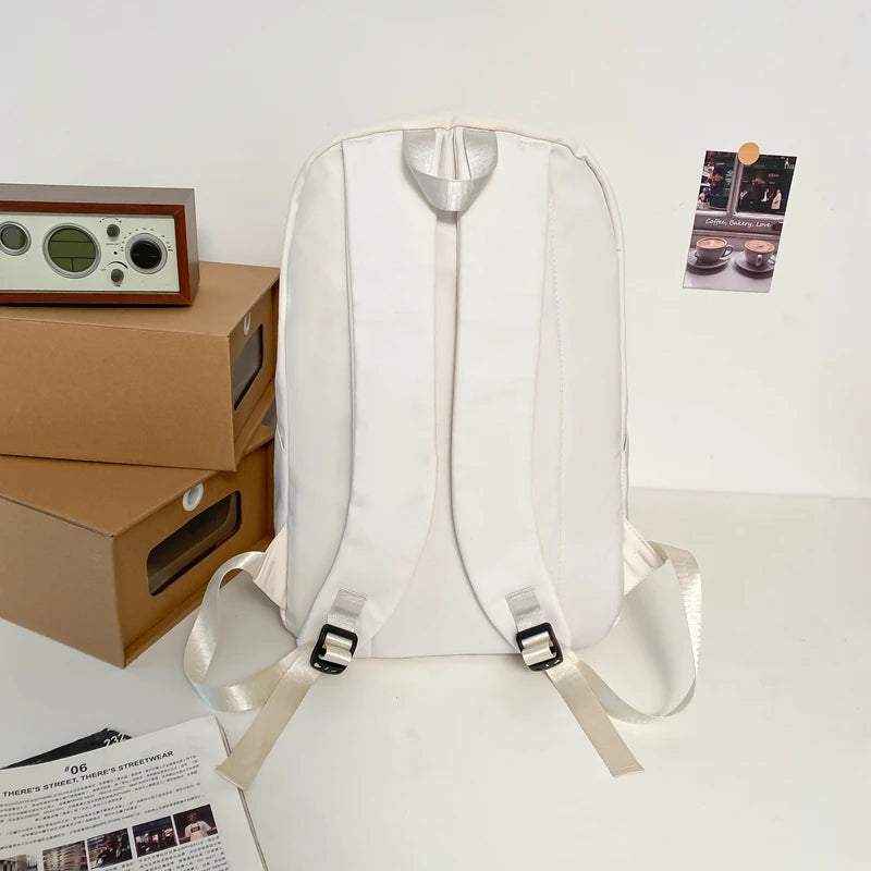 High Capacity Book Bag Men Women School Backpack Lady Travel Bag