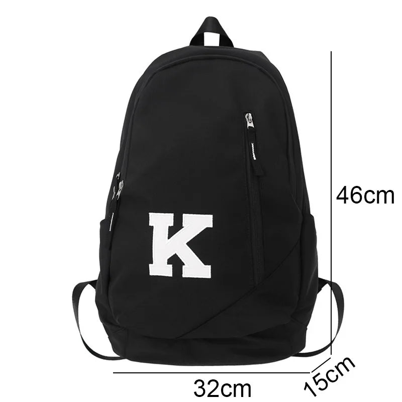 High Capacity Book Bag Men Women School Backpack Lady Travel Bag