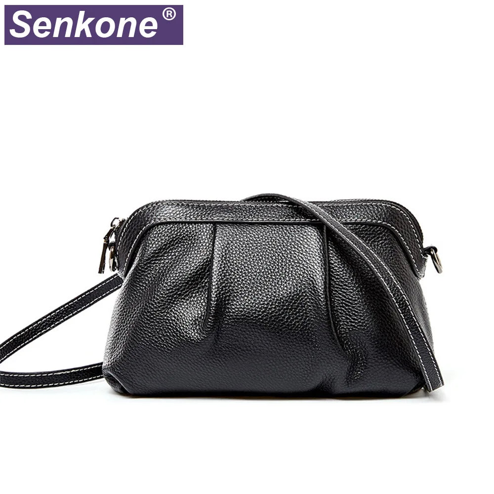Small Leather Messenger Bag Women Crossbody Mini Shoulder Bag