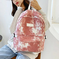 Casual Nylon Backpack for Women - Solid School Bag