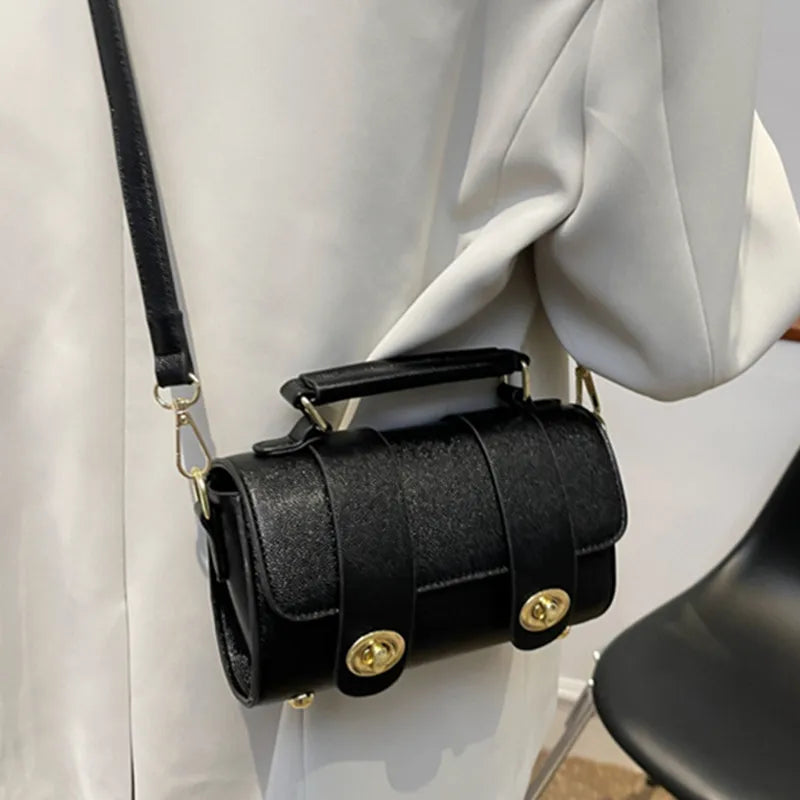 Women's Leather Shoulder Bag Top Handle Crossbody Bag Casual Messenger Bag
