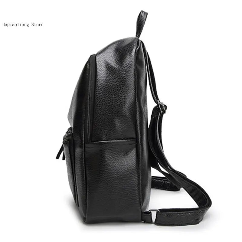 Female Rucksack Leisure Student School Bag Soft Pu Leather Famale Bag High Trave