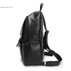 Female Rucksack Leisure Student School Bag Soft Pu Leather Famale Bag High Trave