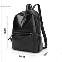 Female Rucksack Leisure Student School Bag Soft Pu Leather Famale Bag High Trave