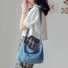 Female Shoulder Bag Girl Student Cowboy Crossbody Bags Multifunction