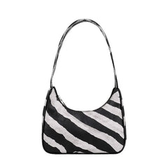 Vintage Leather Animal Pattern Shoulder Bag