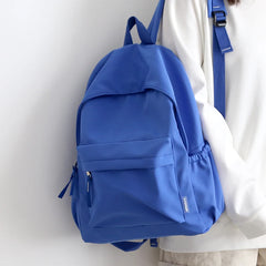 Female Small Fresh Nylon Backpack Women Solid School Backpack