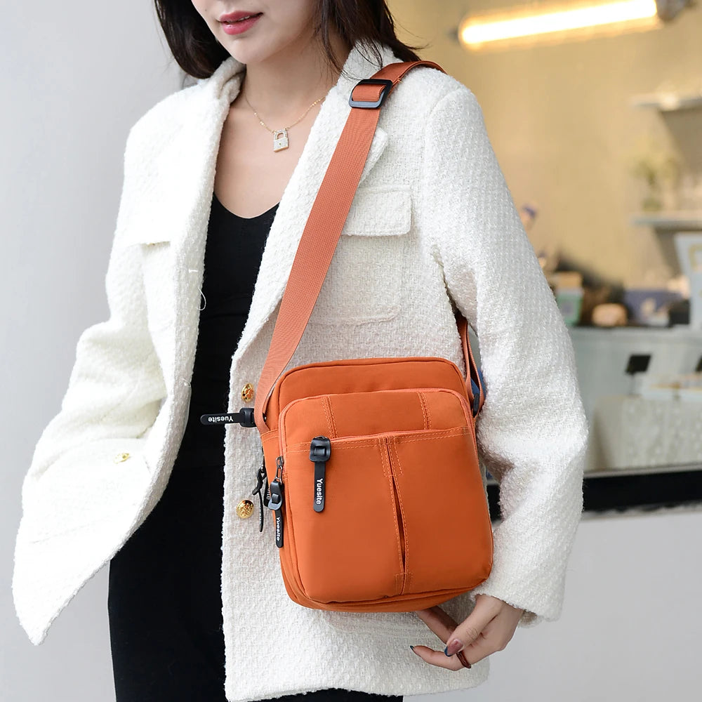 Women's Small Crossbody Bag Waterproof Shoulderbag Zipper Handbag