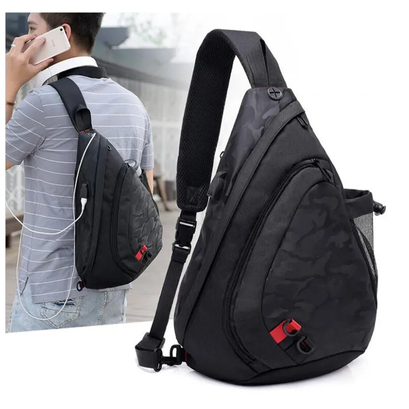 Camouflage Sling Chest Bag Waterproof Small Crossbody Bag