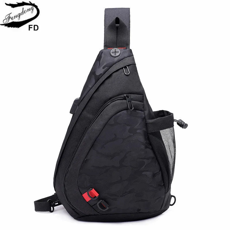 Camouflage Sling Chest Bag Waterproof Small Crossbody Bag