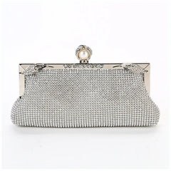 Rhinestone Handbags Metal Chain Shoulder Crossbody Bags
