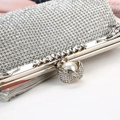 Rhinestone Handbags Metal Chain Shoulder Crossbody Bags