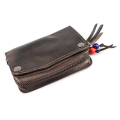 Vintage Leather Keychain Pouch Wallet Cardholder Purse