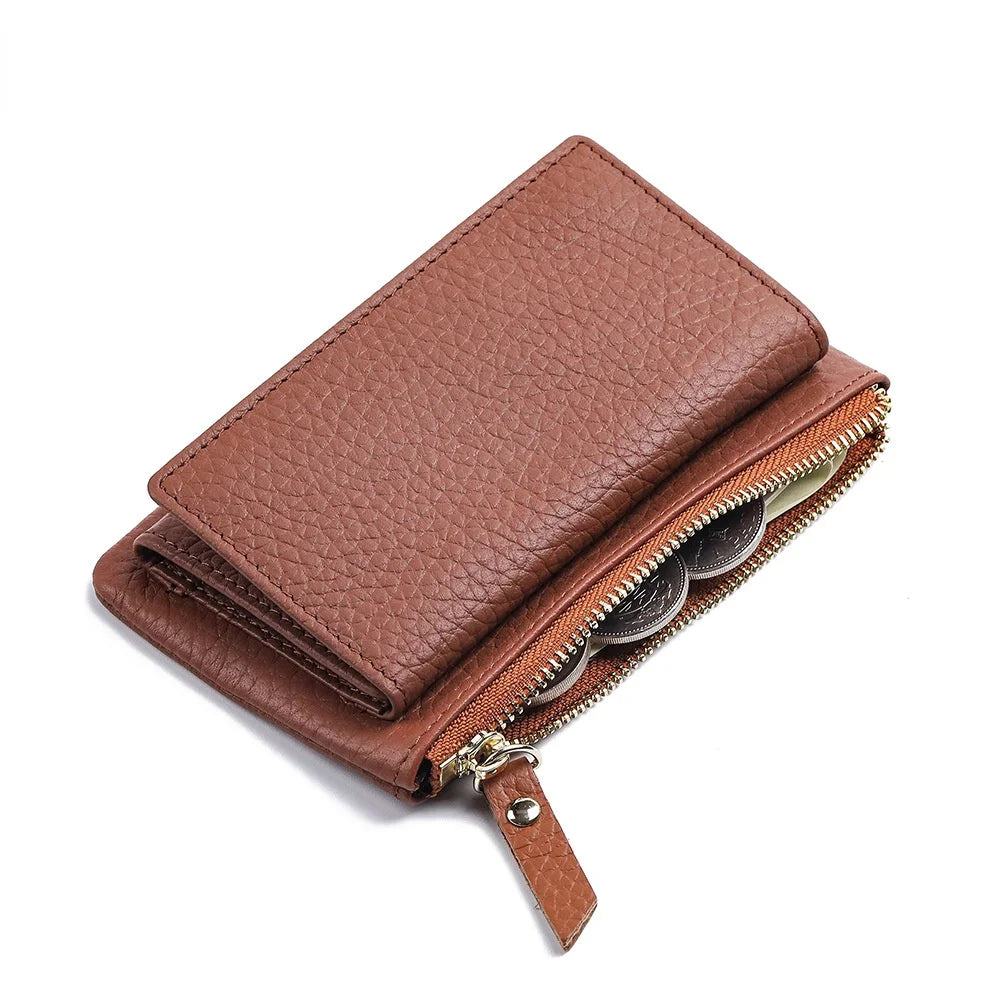 Leather Women Key Ring Bag Wallet