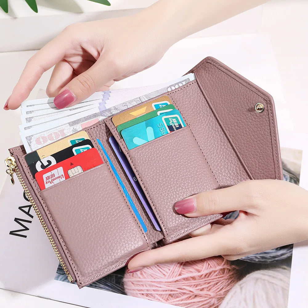 Genuine Leather Women Wallet Cardholder Purse