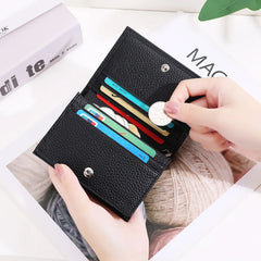 Women's Folded Wallet Purse Genuine Leather