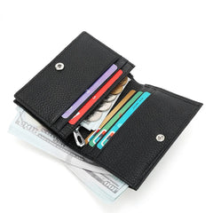 Women's Folded Wallet Purse Genuine Leather