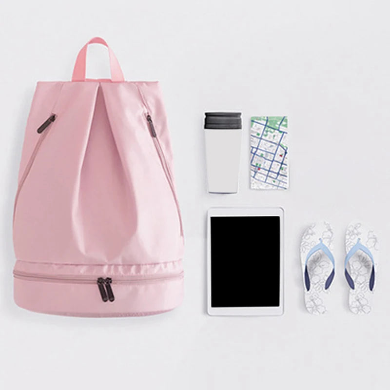 Women's Swimming Bag Wet Dry Separation Waterproof Beach Storage Backpack