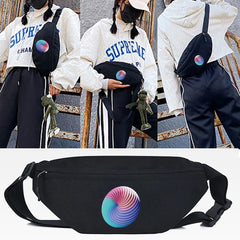 Five Flowers Printing Waist Bag Hidden Travel Wallet Fitness Handbags