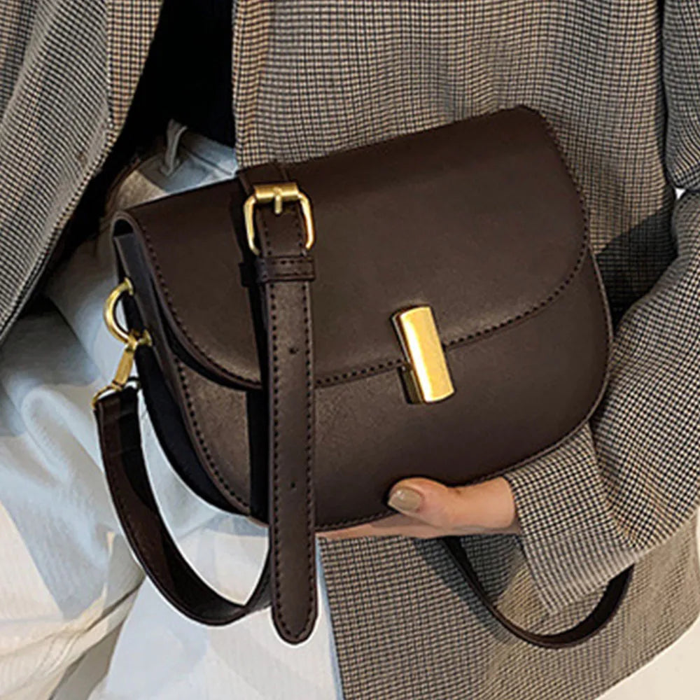 Women Leather Messenger Bag Mini Shoulder Handbag