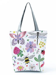 Floral Butterfly Eco-Friendly Shoulder Bag