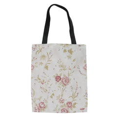 Floral 3D Printing Student Book Bag Canvas Shoulder Pocket Ladies Grocery Bag