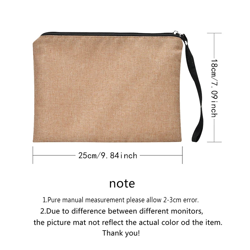 Floral Letter Print Women Cosmetic Bag - Bridesmaid Makeup Bag