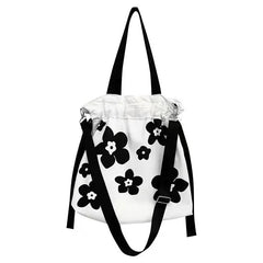 Floral Print Vintage Shoulder Bag Women Cross Body Canvas Totes Bag