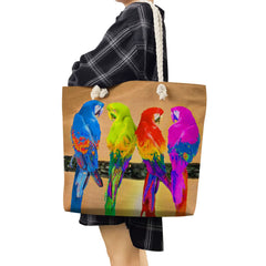 Floral Print Beach Bags High Capacity Handbags Tote Bags