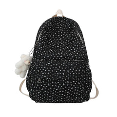 Floral School Backpack Waterproof Nylon Travel Large Capacity Backpacks for Teen