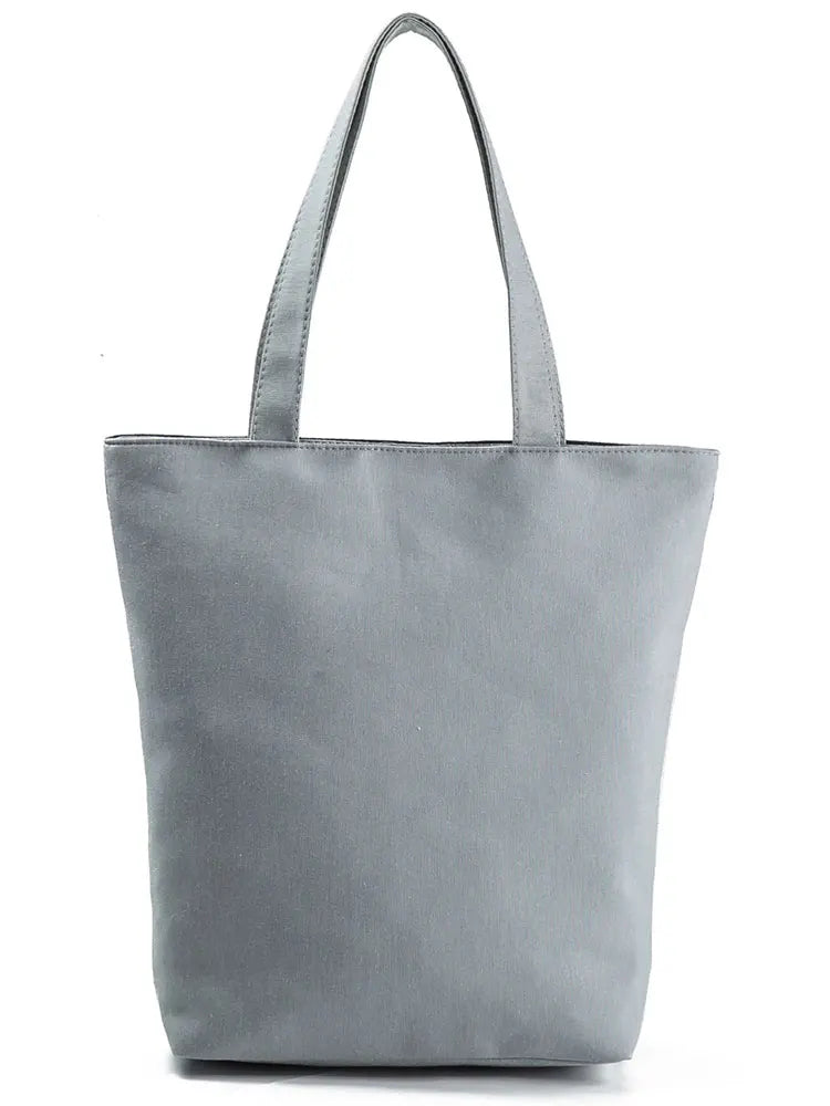 Flower Butterfly Printed Shoulder Bag Large Women's Tote Bag