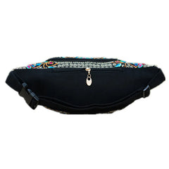 Flower Embroidered Ethnic Waist Bag for Women