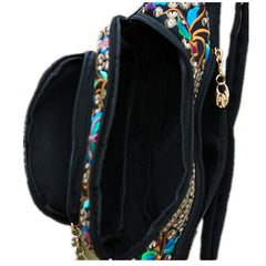 Flower Embroidered Ethnic Waist Bag for Women
