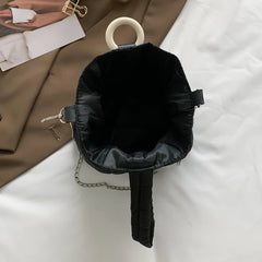 Flower Quilted Women Messenger Bag Chain Ladies Handbag Embroidered Lightweight