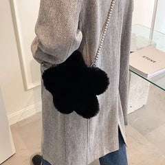 Flower Armpit Bag Plush Women's Handbag