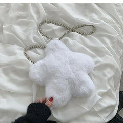 Flower Armpit Bag Plush Women's Handbag