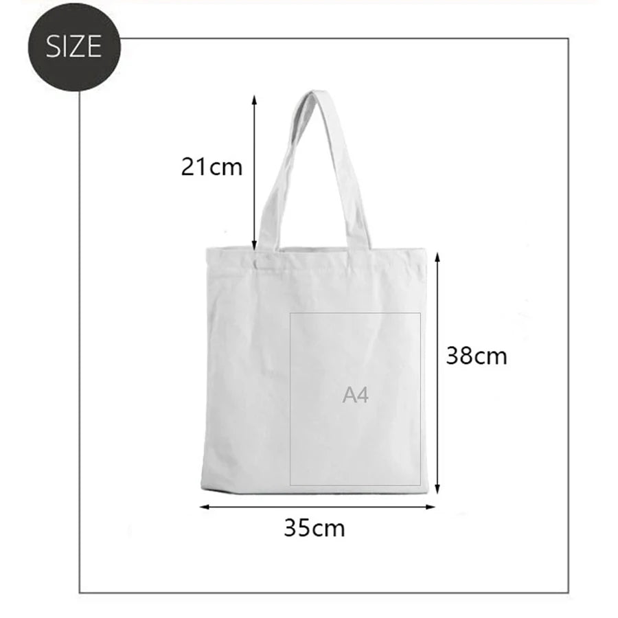 Flowers Alphabet A-Z Women Shopping Tote Bags Canvas Large Capacity