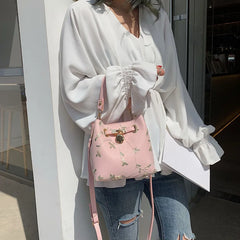 Flowers Embroidery Crossbody Bag High Handbags Shoulder Messenger Bag