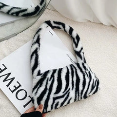 Plush Soft Shoulder Messenger Bag Casual Crossbody