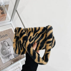 Plush Soft Shoulder Messenger Bag Casual Crossbody