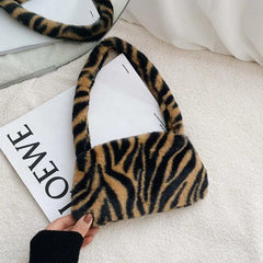 Plush Soft Shoulder Messenger Bag Casual Crossbody