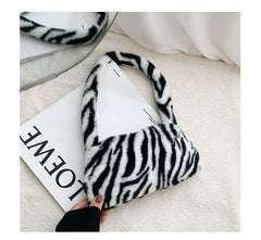 Plush Soft Shoulder Messenger Bag Casual Crossbody