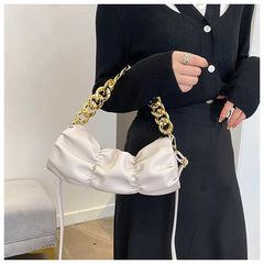 Fold Shoulder Bag for Women Party Clutch Evening Bag Purses Chain Crossbody