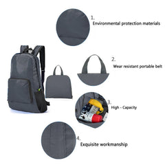 Waterproof Foldable Backpack Skull Pattern Hiking Bag